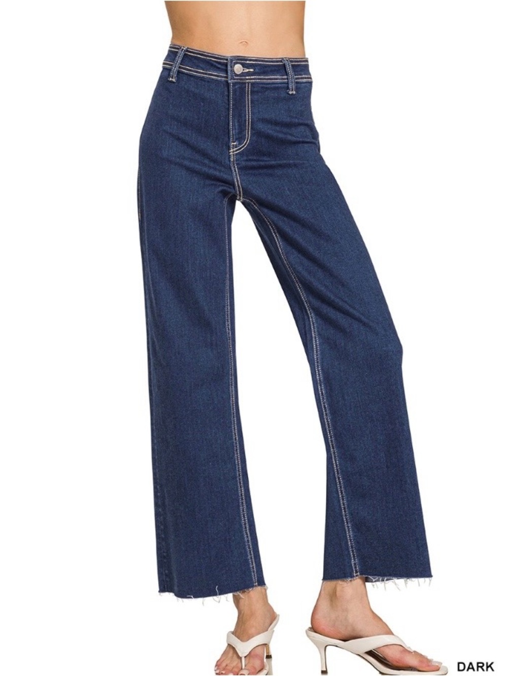 NEW Zenana DARK STRAIGHT LEG DENIM